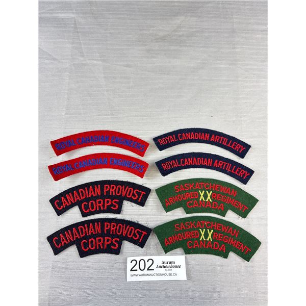 Nice Lot of Vintage Canadian Military Cloth Shoulder Patches