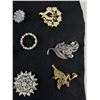 Image 3 : Very Nice Lot of Vintage Brooches Rhinestone etc.
