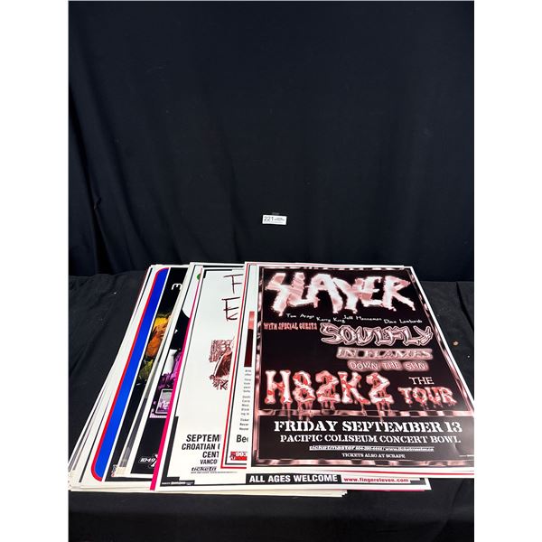 Lot of 75+ New Old Stock Concert Posters Vancouver Area Late 90's Early 2000's Various Artists