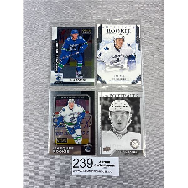 Lot of 4 Brock Boeser Canucks Rookie Cards