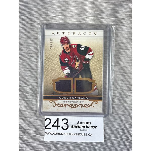 Ltd Edition 2021 UD Artifacts LTD Ed 196/249 Dual Patch Jersey Card Conner Galland