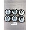 Image 1 : Lot of 6 1972 Canada Cup - Team Canada Hockey Pucks