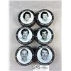 Image 2 : Lot of 6 1972 Canada Cup - Team Canada Hockey Pucks