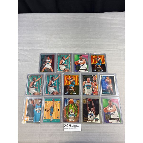 Lot of 14 Vancouver Grizzlies Rookie Cards Bryant "Big Country Reeves Shareef Abdur - Rahim Mike Bib
