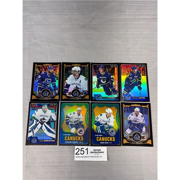 Lot of 8 Limited Edition Vancouver Canucks PC "Black" Ltd Ed/ 100 All Cards Mint
