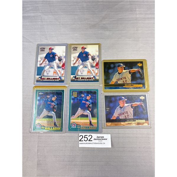 Lot of 6 Early Career Roy Halladay MLB Cards Including Gold Reserve