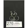 Image 1 : 2 Pairs of Earrings Crystal Balls + Sterling Hoops