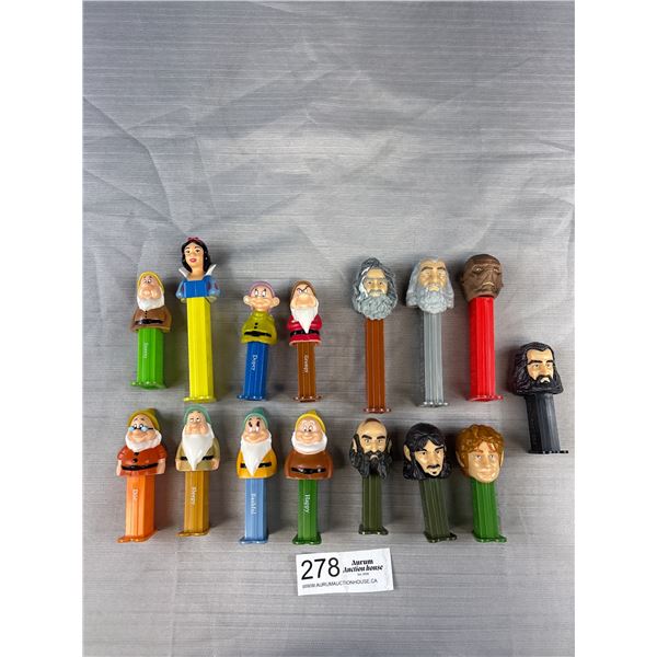 Nice Lot of Vintage PEZ Dispensers Snow White, Seven Dwarfs, etc.