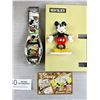Image 2 : Very Nice Mickey Mouse Watch and Figurine in Box with Guarantee Card