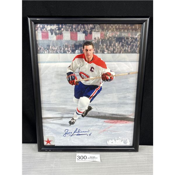 Autographed Photo of Jean Beliveau with COA Framed