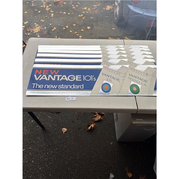 Lot of 8 Vintage Cardboard Cigarette Signs (4 Feet Long)?