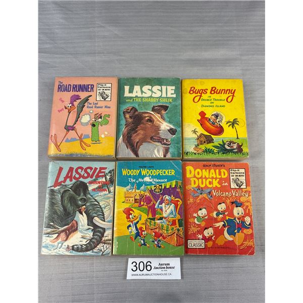 Lot of 6 Big Little Books Bugs Bunny, Disney, Etc.