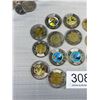 Image 2 : Large Lot of Canadian Commemerative Coins Colourized Etc.