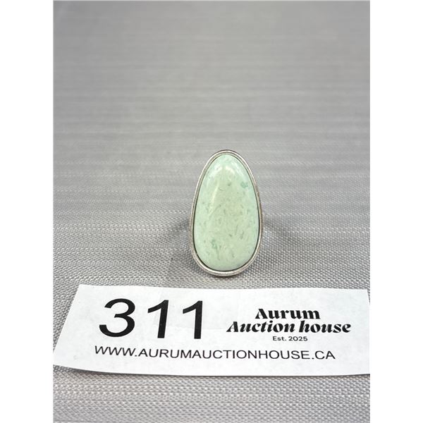 Silver w/ Pale Turoquise Stones Ring
