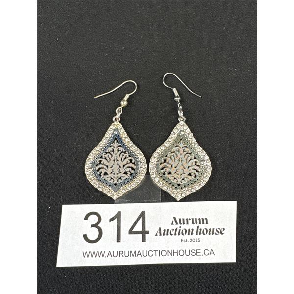 Unique Pair of Silver Dangle Earrings