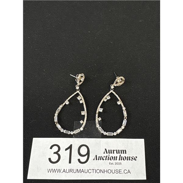 Pair of Sterling Silver Earrings Marked 925, As Found