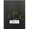 Image 1 : 3 Pairs of Gold Hoop Earrings One Pair Marked 925
