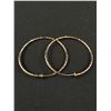 Image 3 : 3 Pairs of Gold Hoop Earrings One Pair Marked 925