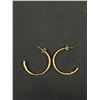 Image 5 : 3 Pairs of Gold Hoop Earrings One Pair Marked 925
