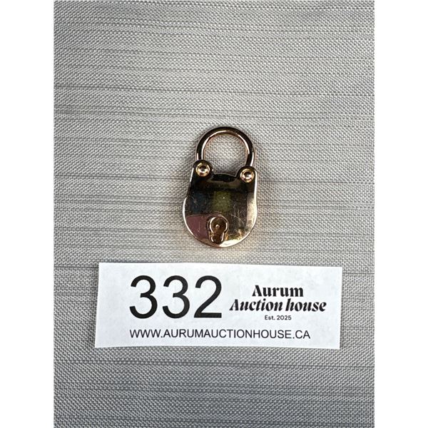 Gold Plated Lock No Key Very Heavy