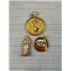 Image 2 : Gold Pendants + Miniature Jesus w/ Child Ornament