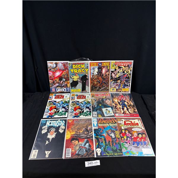 Lot of 14 Number One Comics on Board in Bag Dick Tracey Etc