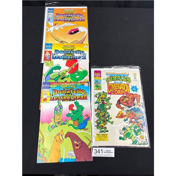 Collectable Lot of Teenage Mutant Ninja Turtle Comics on Board in Bag Adventure Series #1 Etc.