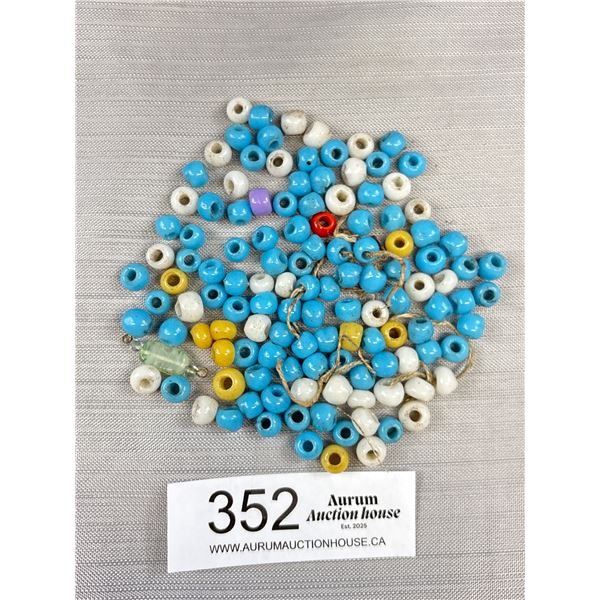 A Lot of Antique Glass Beads (Mostly Turqouise)