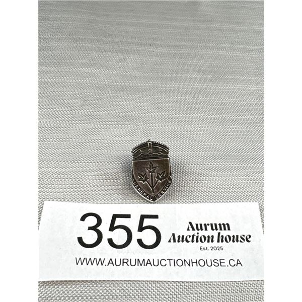 Sterling Silver WWII General Service Badge