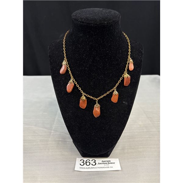 A Lovely Antique "Goldstone" Necklace