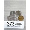 Image 1 : 5 WWII Victory Nickels, 1943, 1944 + 1945