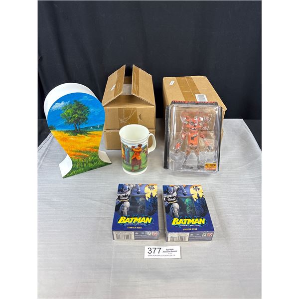 Collectible lot of Batman Trading Cards plus Home Décor Items