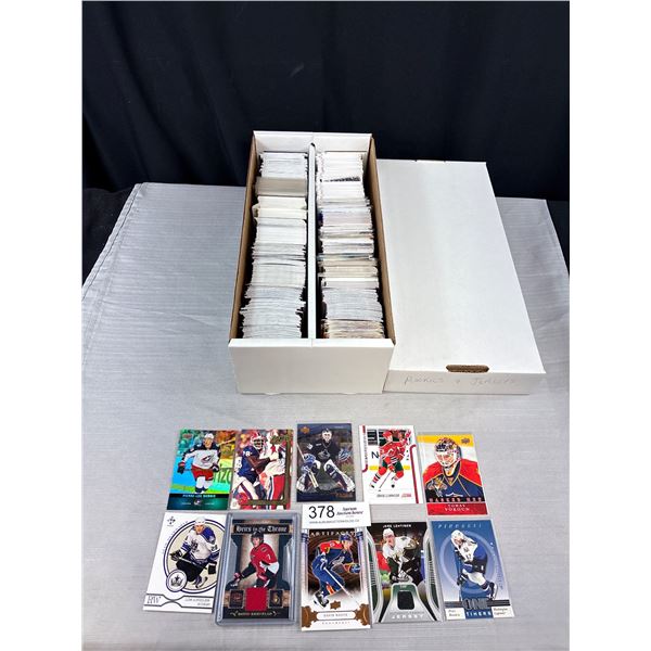 Box of Trading Cards Mostly Hockey, Jersey Cards Etc