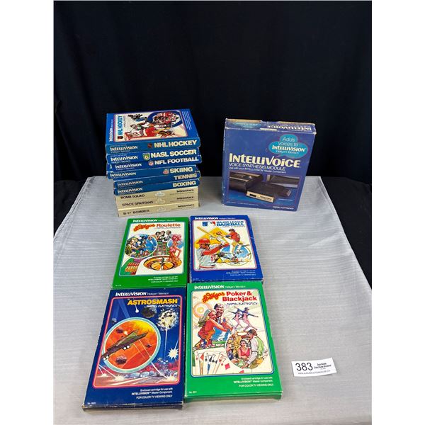Large Lot of Vintage Intelevision games with Voice Synthesis Module