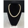 Image 1 : Hand Knotted Large Pearls Choker Necklace