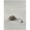 Image 2 : Vintage Sterling Silver w/ Tassel Open Pinky Ring