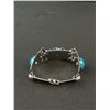 Image 4 : Silver Plated Turqouise Bracelet + Brooch