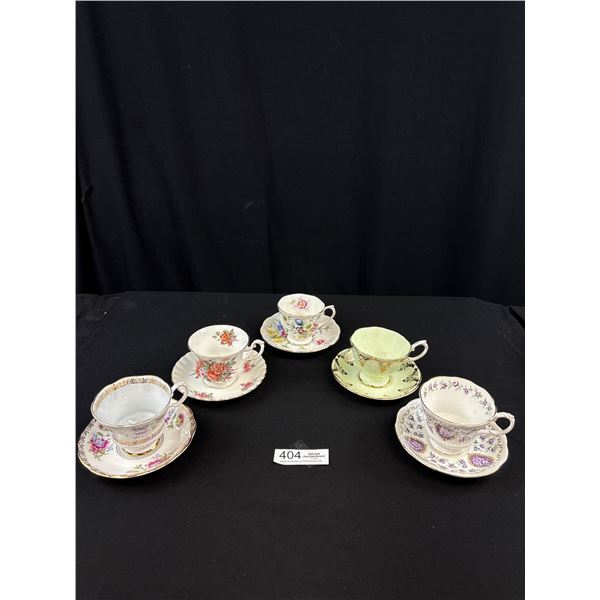 5 Vintage Royal Albert Cups and Saucers