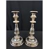 Image 3 : Antique Pair of Silver Candlesticks - 11" Tall