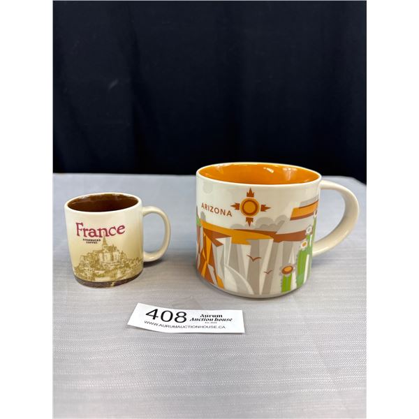 Vintage Starbucks 'You Are Here' Series Mugs - Arizona and France