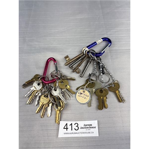 Large Lot of Miscellaneous Keys - Some Skeleton