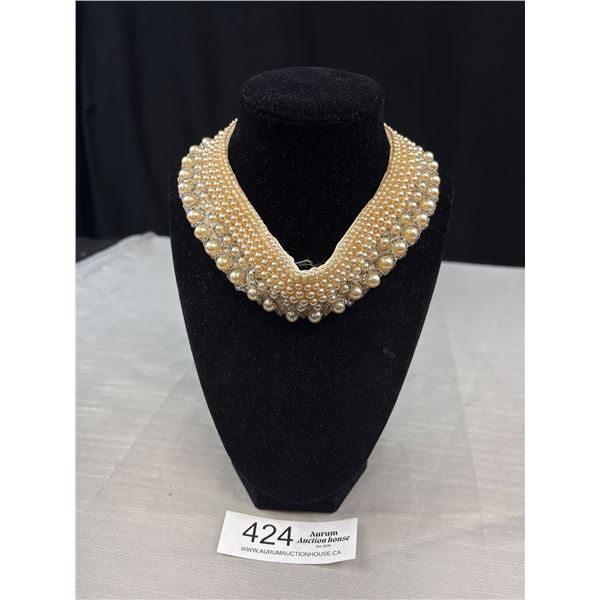 Vintage Pearl Collar - 7 Graduated Rows