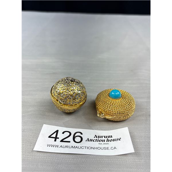 Vintage Rare Oil of Olay Pin, Mirror Compact and Mini Perfume