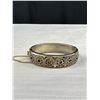 Image 3 : Vintage Star Bangle Silver Bracelet w/ Safety Chain