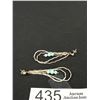 Image 3 : Silver Turqouise Vintage Navajo Earrings