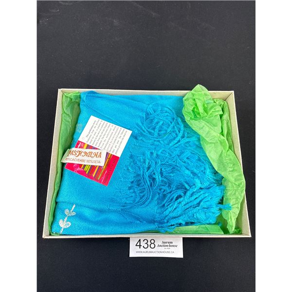 Turqouise Genuine Cashmere Pashmina Beauty!