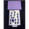 Image 1 : Vintage Genuine Lapis Color Stone Necklace Bracelet Earrings Set