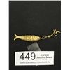 Image 1 : Antique Gold Plated Articulated Fish Pendant Moves!