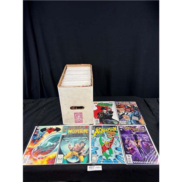 Box Full of Vintage Comics on board in bag