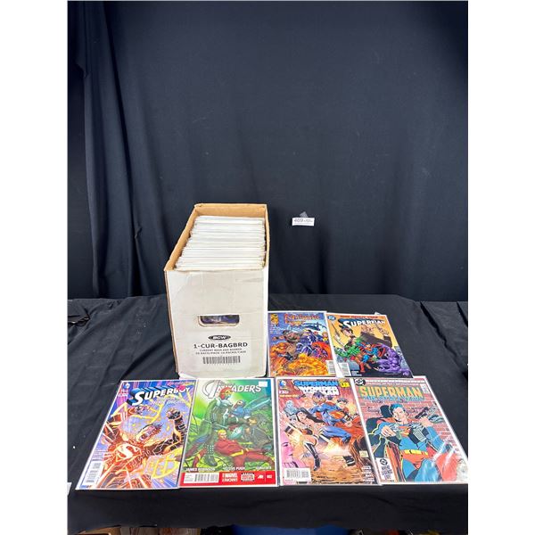 Box Full of Vintage Comics on board in bag